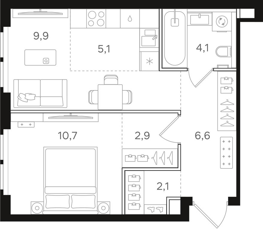 1-BD Apartment Sale, 41.4 sq. m. at Mangazeja v Bogorodskom, Ivanteyevskaya Street, 25к1, Moscow, Russia #1 1-BD Apartment Sale, 41.4 sq. m. at Mangazeja v Bogorodskom, Ivanteyevskaya Street, 25к1, Moscow, Russia #1