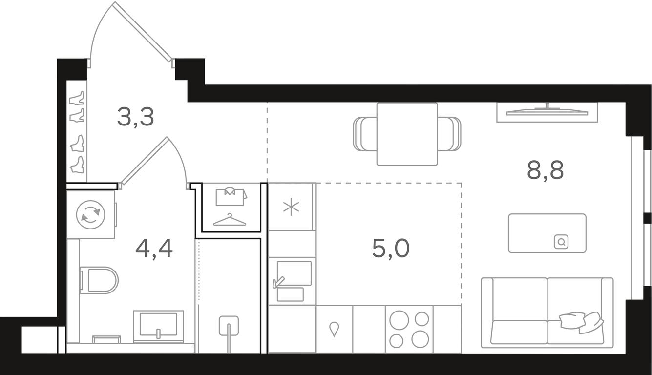 Apartment Sale, 21.5 sq. m. at Mangazeja v Bogorodskom, Ivanteyevskaya Street, 25к1, Moscow, Russia #1 Apartment Sale, 21.5 sq. m. at Mangazeja v Bogorodskom, Ivanteyevskaya Street, 25к1, Moscow, Russia #1