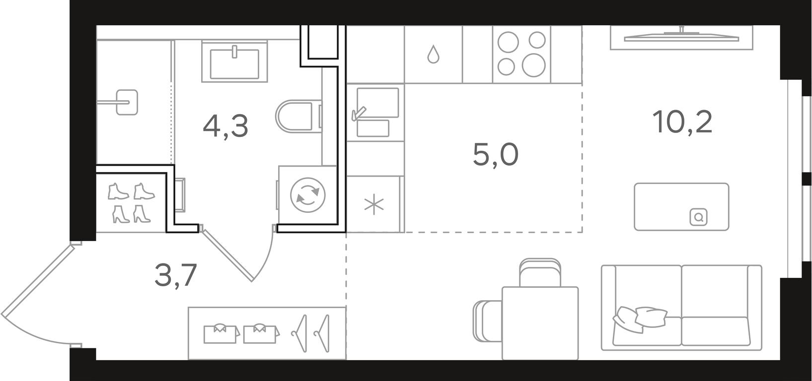 Apartment Sale, 23.2 sq. m. at Mangazeja v Bogorodskom, Ivanteyevskaya Street, 25к1, Moscow, Russia #1 Apartment Sale, 23.2 sq. m. at Mangazeja v Bogorodskom, Ivanteyevskaya Street, 25к1, Moscow, Russia #1
