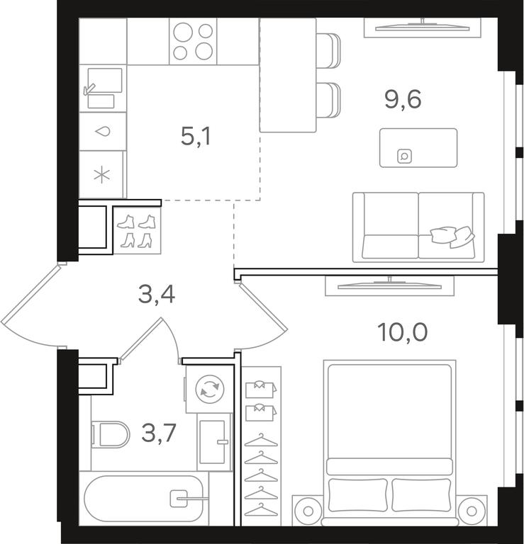 1-BD Apartment Sale, 31.8 sq. m. at Mangazeja v Bogorodskom, Ivanteyevskaya Street, 25к1, Moscow, Russia #1 1-BD Apartment Sale, 31.8 sq. m. at Mangazeja v Bogorodskom, Ivanteyevskaya Street, 25к1, Moscow, Russia #1