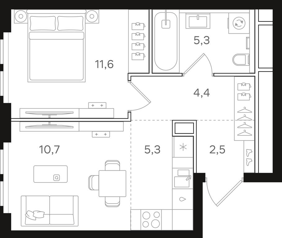 1-BD Apartment Sale, 39.8 sq. m. at Mangazeja v Bogorodskom, Ivanteyevskaya Street, 25к1, Moscow, Russia #1 1-BD Apartment Sale, 39.8 sq. m. at Mangazeja v Bogorodskom, Ivanteyevskaya Street, 25к1, Moscow, Russia #1
