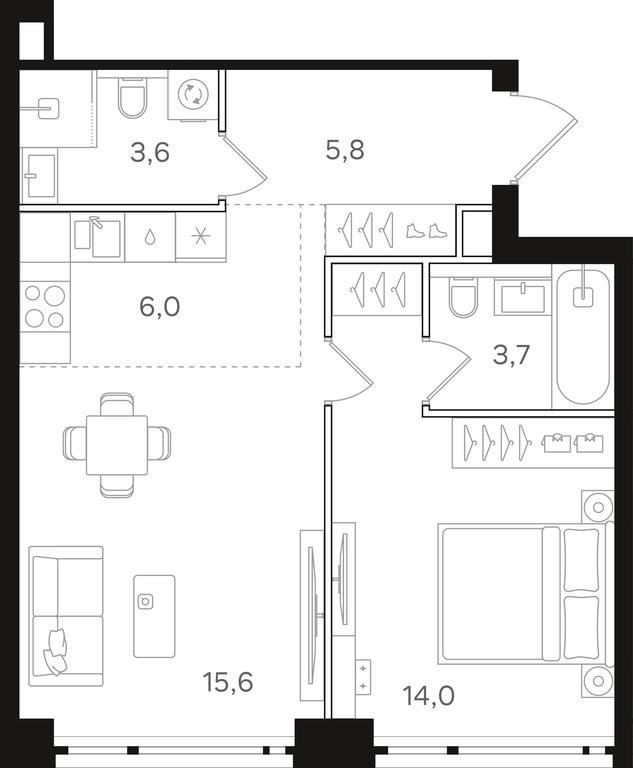 1-BD Apartment Sale, 48.7 sq. m. at Mangazeja v Bogorodskom, Ivanteyevskaya Street, 25к1, Moscow, Russia #1 1-BD Apartment Sale, 48.7 sq. m. at Mangazeja v Bogorodskom, Ivanteyevskaya Street, 25к1, Moscow, Russia #1