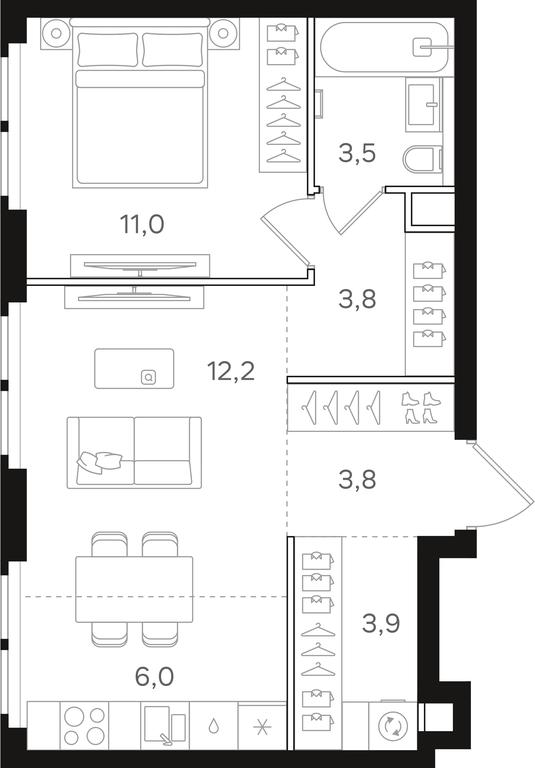 1-BD Apartment Sale, 44.2 sq. m. at Mangazeja v Bogorodskom, Ivanteyevskaya Street, 25к1, Moscow, Russia #1 1-BD Apartment Sale, 44.2 sq. m. at Mangazeja v Bogorodskom, Ivanteyevskaya Street, 25к1, Moscow, Russia #1