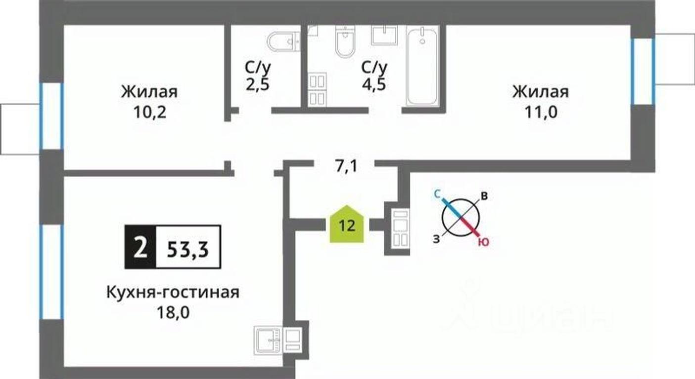 1-BD Apartment Sale, 53.3 sq. m. at Smart Kvartal Lesnaya Otrada, ulitsa Detstva, derevnya Aristovo, Krasnogorsk Urban District, Moscow Region, Russia #1 1-BD Apartment Sale, 53.3 sq. m. at Smart Kvartal Lesnaya Otrada, ulitsa Detstva, derevnya Aristovo, Krasnogorsk Urban District, Moscow Region, Russia #1