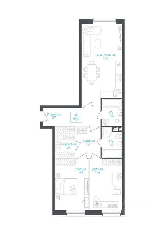 Apartment Sale, 83.6平方米 at Apart-kompleks Monodom Lake (Monodom Leyk), Mikhalkovskaya Street, 52с7, Moscow, Russia #1 Apartment Sale, 83.6平方米 at Apart-kompleks Monodom Lake (Monodom Leyk), Mikhalkovskaya Street, 52с7, Moscow, Russia #1