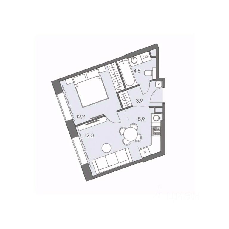 1-BD Apartment Sale, 38.5 sq. m. at Ново-Переделкино, Zapadniy Administrative District, Moscow, Russia #1 1-BD Apartment Sale, 38.5 sq. m. at Ново-Переделкино, Zapadniy Administrative District, Moscow, Russia #1