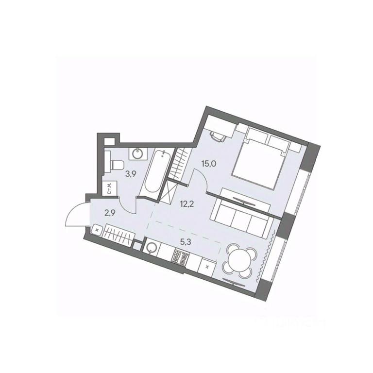 1-BD Apartment Sale, 39.3 sq. m. at Ново-Переделкино, Zapadniy Administrative District, Moscow, Russia #1 1-BD Apartment Sale, 39.3 sq. m. at Ново-Переделкино, Zapadniy Administrative District, Moscow, Russia #1