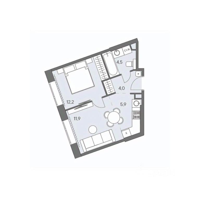 1-BD Apartment Sale, 38.5 sq. m. at Ново-Переделкино, Zapadniy Administrative District, Moscow, Russia #1