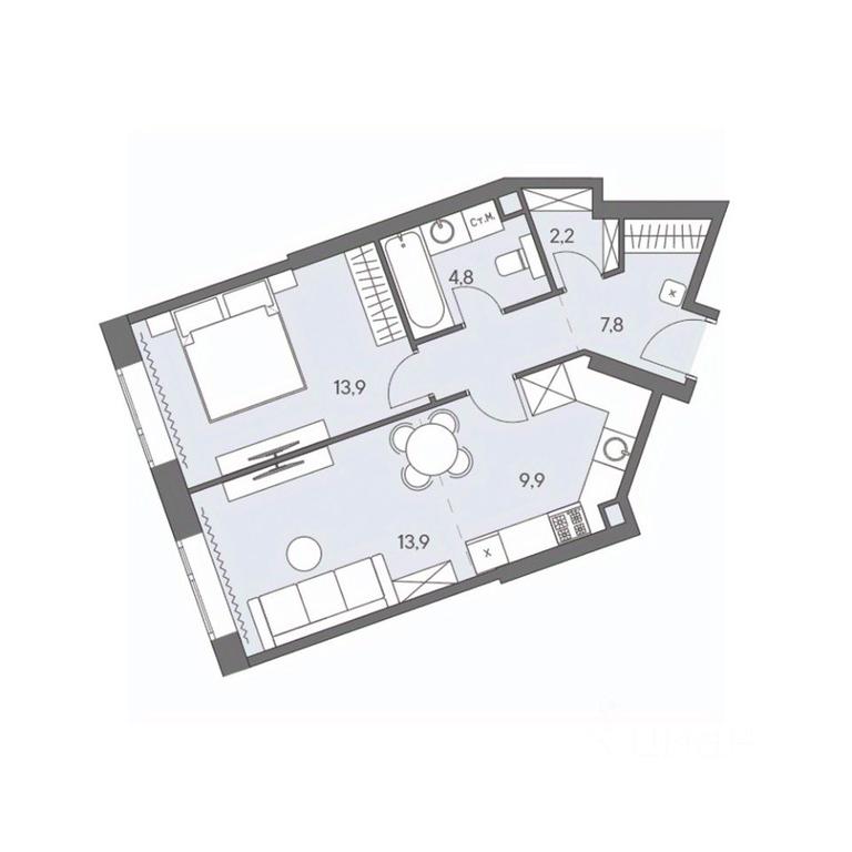 1-BD Apartment Sale, 52.5平方米 at Ново-Переделкино, Zapadniy Administrative District, Moscow, Russia #1 1-BD Apartment Sale, 52.5平方米 at Ново-Переделкино, Zapadniy Administrative District, Moscow, Russia #1
