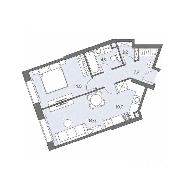 1-BD Apartment Sale, 53 sq. m. at Ново-Переделкино, Zapadniy Administrative District, Moscow, Russia #1 1-BD Apartment Sale, 53 sq. m. at Ново-Переделкино, Zapadniy Administrative District, Moscow, Russia #1