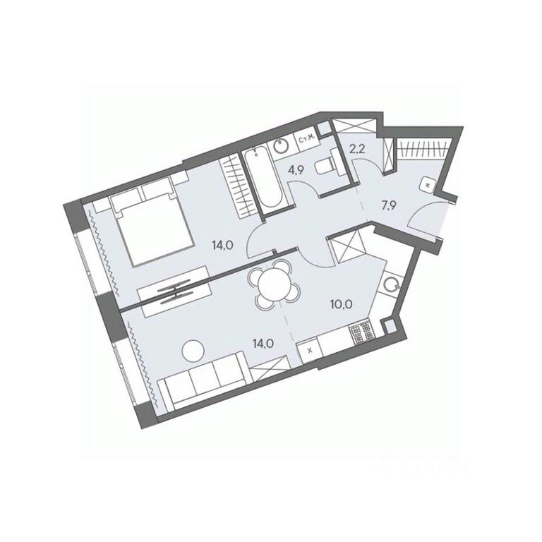 1-BD Apartment Sale, 53 sq. m. at Ново-Переделкино, Zapadniy Administrative District, Moscow, Russia #1 1-BD Apartment Sale, 53 sq. m. at Ново-Переделкино, Zapadniy Administrative District, Moscow, Russia #1