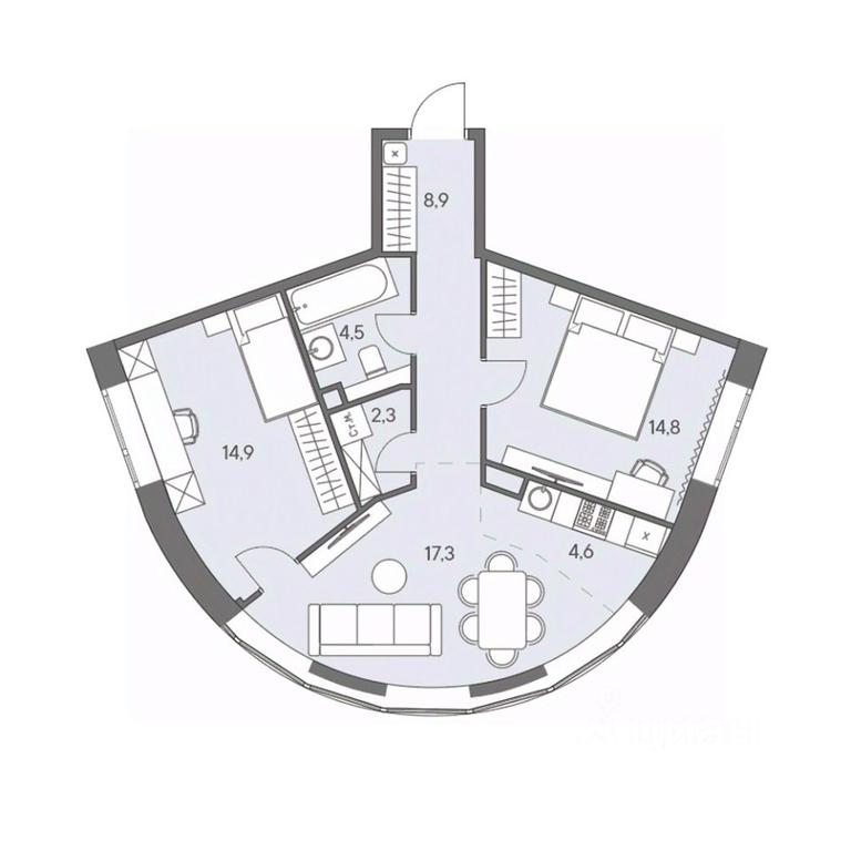 2-BD Apartment Sale, 67.3 sq. m. at Ново-Переделкино, Zapadniy Administrative District, Moscow, Russia #1 2-BD Apartment Sale, 67.3 sq. m. at Ново-Переделкино, Zapadniy Administrative District, Moscow, Russia #1