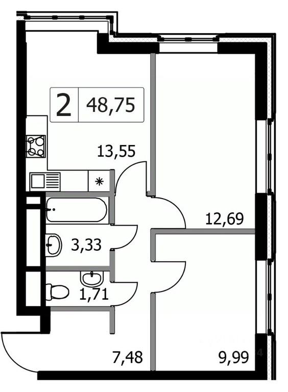1-BD Apartment Sale, 48.75 sq. m. at Gorodskie istorii (Rasskazovka), Anny Akhmatovoy Street, Vnukovskoye Settlement, Moscow, Russia #1 1-BD Apartment Sale, 48.75 sq. m. at Gorodskie istorii (Rasskazovka), Anny Akhmatovoy Street, Vnukovskoye Settlement, Moscow, Russia #1