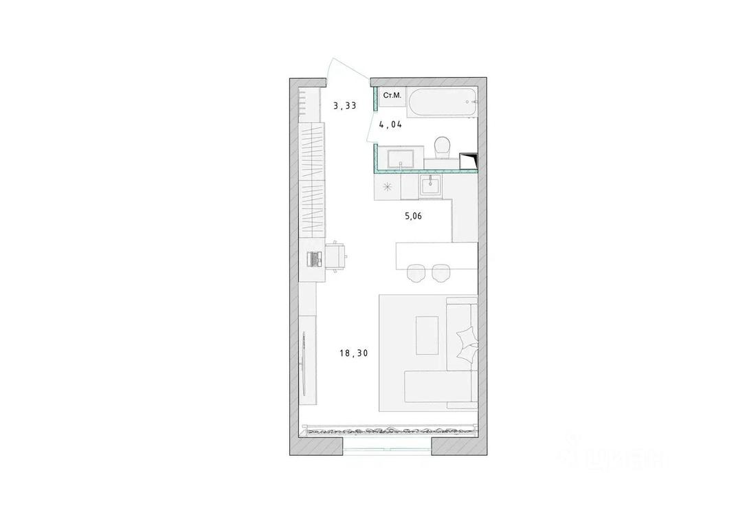 Apartment Sale, 30.8 sq. m. at Serebro, Yaroslavskoye shosse, Pushkino, Moscow Region, Russia #1 Apartment Sale, 30.8 sq. m. at Serebro, Yaroslavskoye shosse, Pushkino, Moscow Region, Russia #1