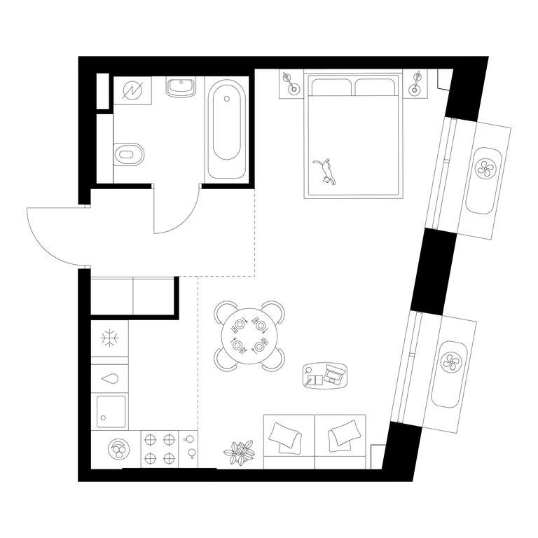 1-BD Apartment Sale, 31.3平方米 at Salarevo Park, Salaryevskaya Street, 8к1, Moskovskiy Settlement, Moscow, Russia #1 1-BD Apartment Sale, 31.3平方米 at Salarevo Park, Salaryevskaya Street, 8к1, Moskovskiy Settlement, Moscow, Russia #1