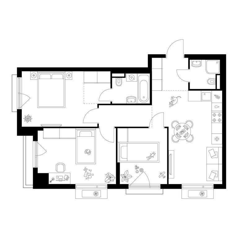 3-BD Apartment Sale, 68.5 sq. m. at Ilinskie Luga, Zapovednaya Street, 1, posyolok Ilyinskoye-Usovo, Krasnogorsk City District, Moscow Region, Russia #1 3-BD Apartment Sale, 68.5 sq. m. at Ilinskie Luga, Zapovednaya Street, 1, posyolok Ilyinskoye-Usovo, Krasnogorsk City District, Moscow Region, Russia #1