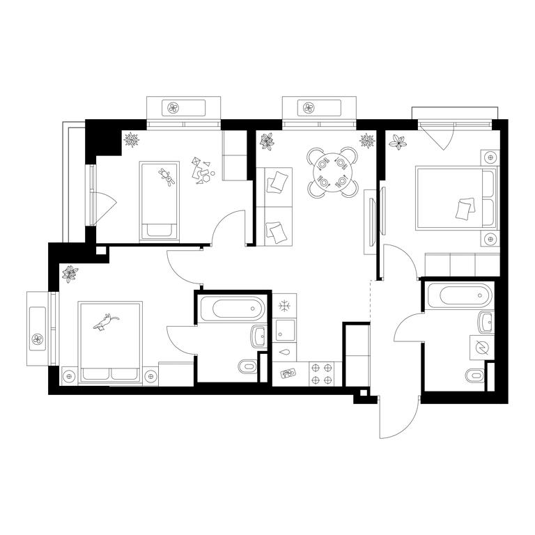 3-BD Apartment Sale, 60.57 sq. m. at Ilinskie Luga, Zapovednaya Street, 1, posyolok Ilyinskoye-Usovo, Krasnogorsk City District, Moscow Region, Russia #1 3-BD Apartment Sale, 60.57 sq. m. at Ilinskie Luga, Zapovednaya Street, 1, posyolok Ilyinskoye-Usovo, Krasnogorsk City District, Moscow Region, Russia #1