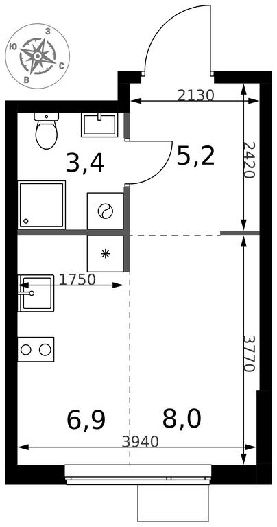 Apartment Sale, 23.5 sq. m. at 1 Izmajlovskij, Montazhnaya Street, 8с13, Moscow, Russia #2 Apartment Sale, 23.5 sq. m. at 1 Izmajlovskij, Montazhnaya Street, 8с13, Moscow, Russia #2
