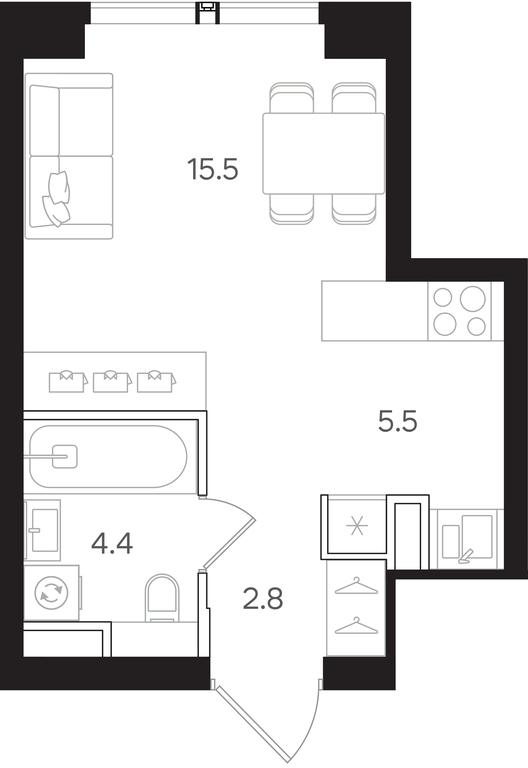 Apartment Sale, 28.2平方米 at Mangazeya na Tulskoy, Bolshaya Tulskaya Street, Moscow, Russia #1 Apartment Sale, 28.2平方米 at Mangazeya na Tulskoy, Bolshaya Tulskaya Street, Moscow, Russia #1