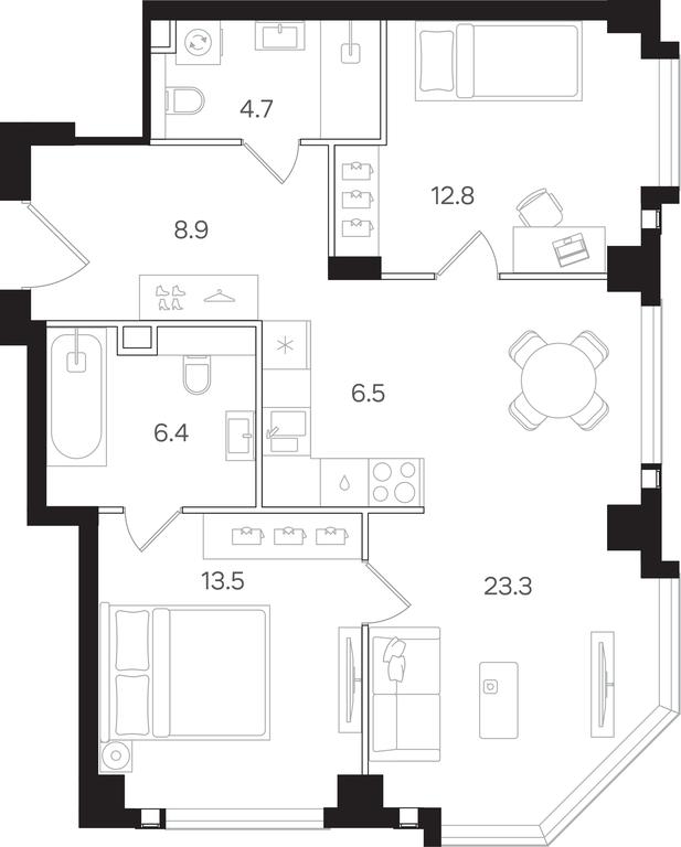 2-BD Apartment Sale, 76.1 sq. m. at Mangazeya na Tulskoy, Bolshaya Tulskaya Street, Moscow, Russia #1 2-BD Apartment Sale, 76.1 sq. m. at Mangazeya na Tulskoy, Bolshaya Tulskaya Street, Moscow, Russia #1