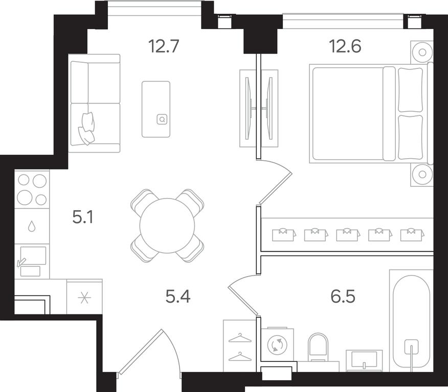 1-BD Apartment Sale, 42.3 sq. m. at Mangazeya na Tulskoy, Bolshaya Tulskaya Street, Moscow, Russia #1 1-BD Apartment Sale, 42.3 sq. m. at Mangazeya na Tulskoy, Bolshaya Tulskaya Street, Moscow, Russia #1