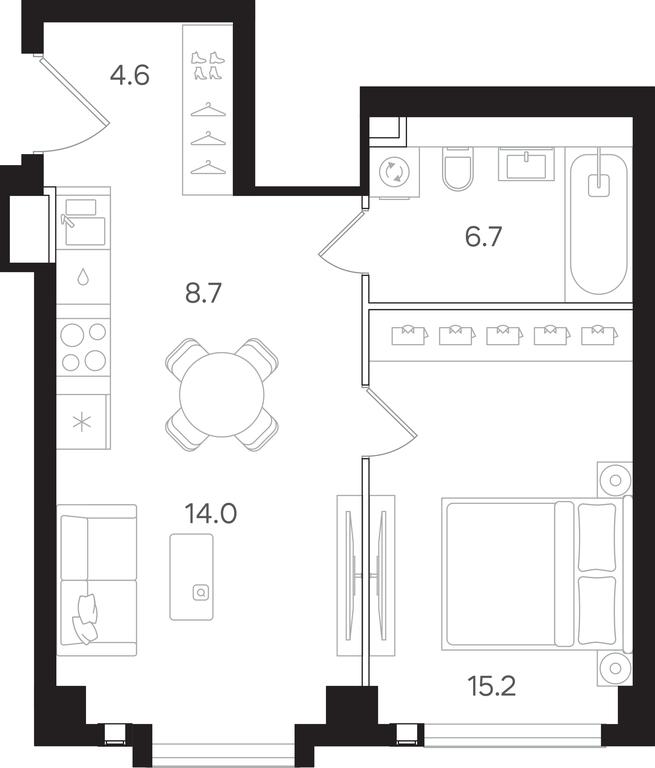 1-BD Apartment Sale, 49.2 sq. m. at Mangazeya na Tulskoy, Bolshaya Tulskaya Street, Moscow, Russia #1 1-BD Apartment Sale, 49.2 sq. m. at Mangazeya na Tulskoy, Bolshaya Tulskaya Street, Moscow, Russia #1