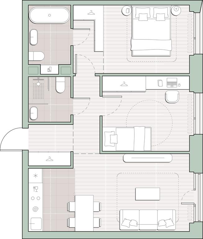 2-BD Apartment Sale, 60.5 sq. m. at Sreda na Lobachevskogo, Ochakovskoye Highway, Moscow, Russia #1 2-BD Apartment Sale, 60.5 sq. m. at Sreda na Lobachevskogo, Ochakovskoye Highway, Moscow, Russia #1