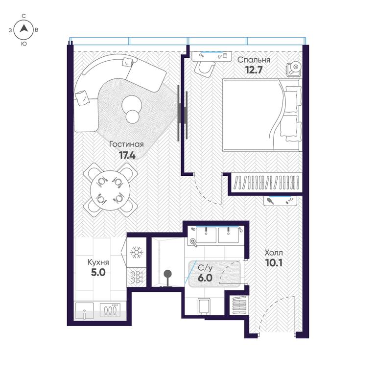1-BD Apartment Sale, 51.2平方米 at Cosmos Selection Arbat Apartments, Noviy Arbat Street, 2, Moscow, Russia #2 1-BD Apartment Sale, 51.2平方米 at Cosmos Selection Arbat Apartments, Noviy Arbat Street, 2, Moscow, Russia #2