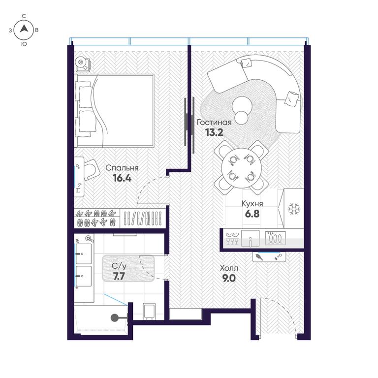 1-BD Apartment Sale, 53.1 sq. m. at Cosmos Selection Arbat Apartments, Noviy Arbat Street, 2, Moscow, Russia #2