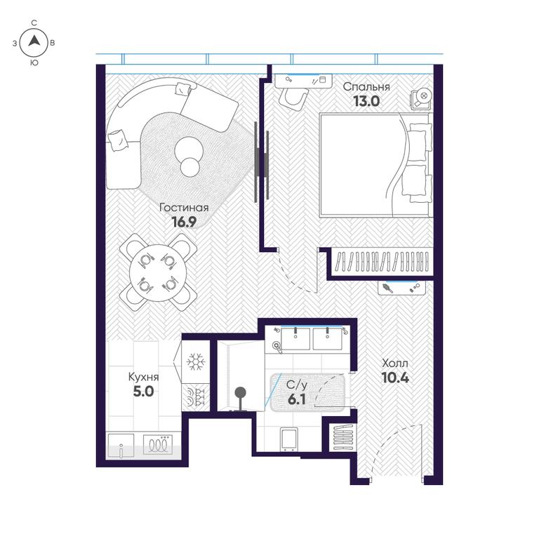 1-BD Apartment Sale, 51.4平方米 at Cosmos Selection Arbat Apartments, Noviy Arbat Street, 2, Moscow, Russia #2 1-BD Apartment Sale, 51.4平方米 at Cosmos Selection Arbat Apartments, Noviy Arbat Street, 2, Moscow, Russia #2