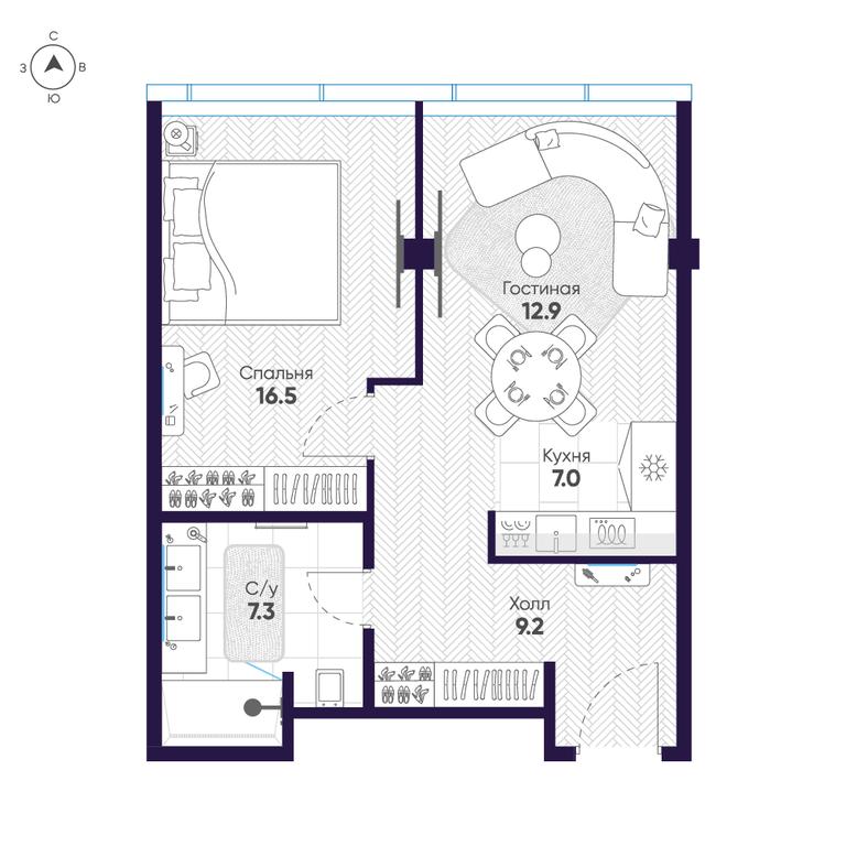1-BD Apartment Sale, 52.9平方米 at Cosmos Selection Arbat Apartments, Noviy Arbat Street, 2, Moscow, Russia #2 1-BD Apartment Sale, 52.9平方米 at Cosmos Selection Arbat Apartments, Noviy Arbat Street, 2, Moscow, Russia #2