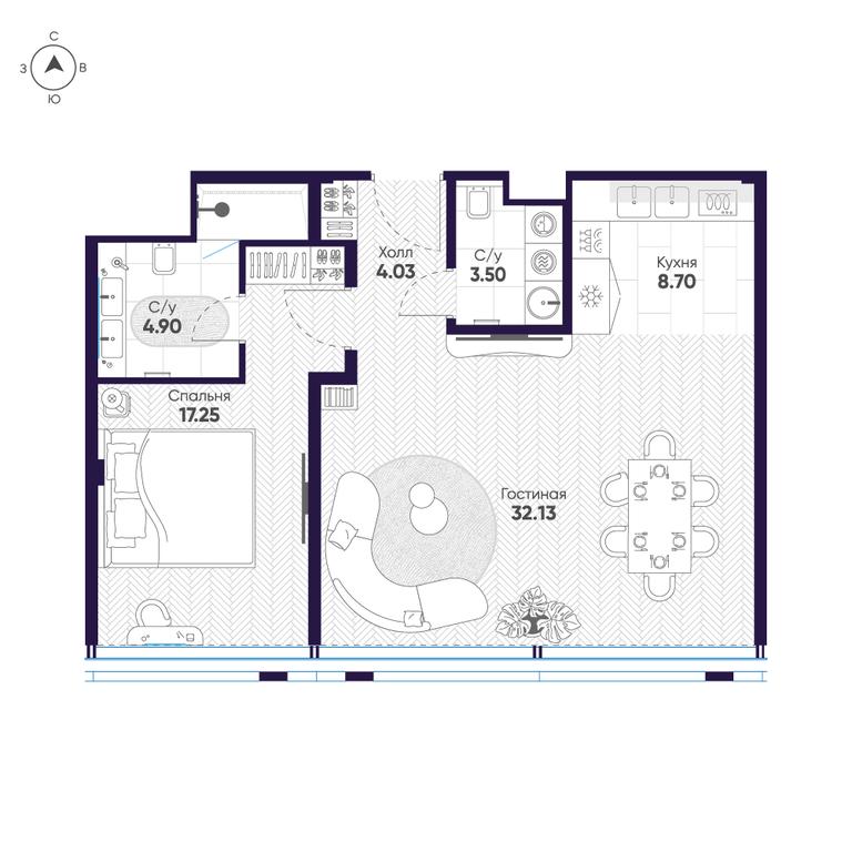 2-BD Apartment Sale, 71.8平方米 at Cosmos Selection Arbat Apartments, Noviy Arbat Street, 2, Moscow, Russia #1 2-BD Apartment Sale, 71.8平方米 at Cosmos Selection Arbat Apartments, Noviy Arbat Street, 2, Moscow, Russia #1
