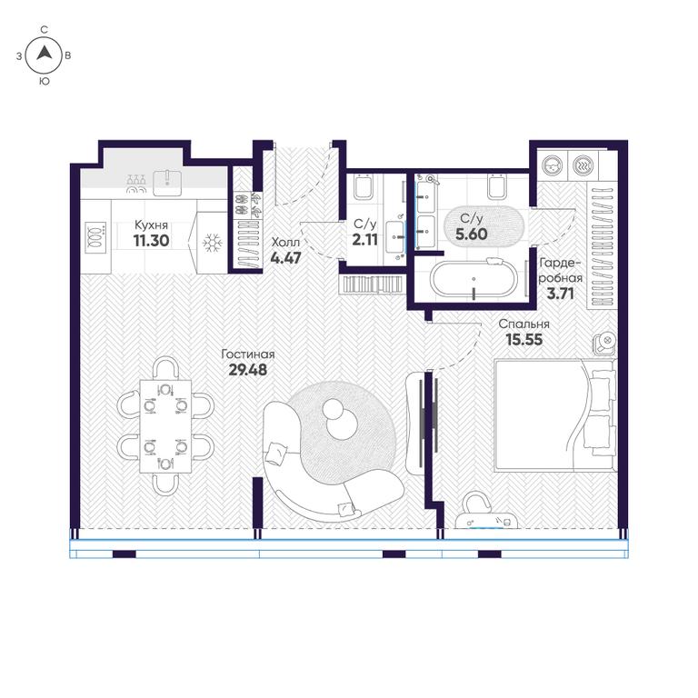2-BD Apartment Sale, 71.3平方米 at Cosmos Selection Arbat Apartments, Noviy Arbat Street, 2, Moscow, Russia #1 2-BD Apartment Sale, 71.3平方米 at Cosmos Selection Arbat Apartments, Noviy Arbat Street, 2, Moscow, Russia #1