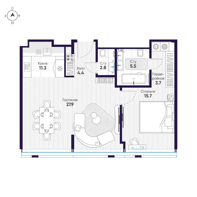 2-BD Apartment Sale, 71.3平方米 at Cosmos Selection Arbat Apartments, Noviy Arbat Street, 2, Moscow, Russia #2 2-BD Apartment Sale, 71.3平方米 at Cosmos Selection Arbat Apartments, Noviy Arbat Street, 2, Moscow, Russia #2