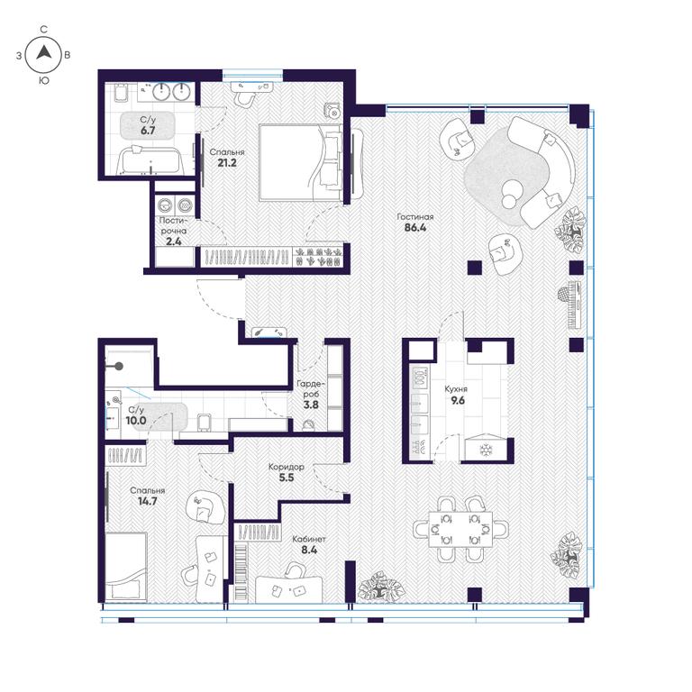 3-BD Apartment Sale, 168.7平方米 at Cosmos Selection Arbat Apartments, Noviy Arbat Street, 2, Moscow, Russia #2 3-BD Apartment Sale, 168.7平方米 at Cosmos Selection Arbat Apartments, Noviy Arbat Street, 2, Moscow, Russia #2