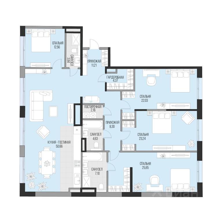 3-BD Apartment Sale, 175.95 sq. m. at Dom po ul. Sadovnicheskaya, Sadovnicheskaya Street, Moscow, Russia #1