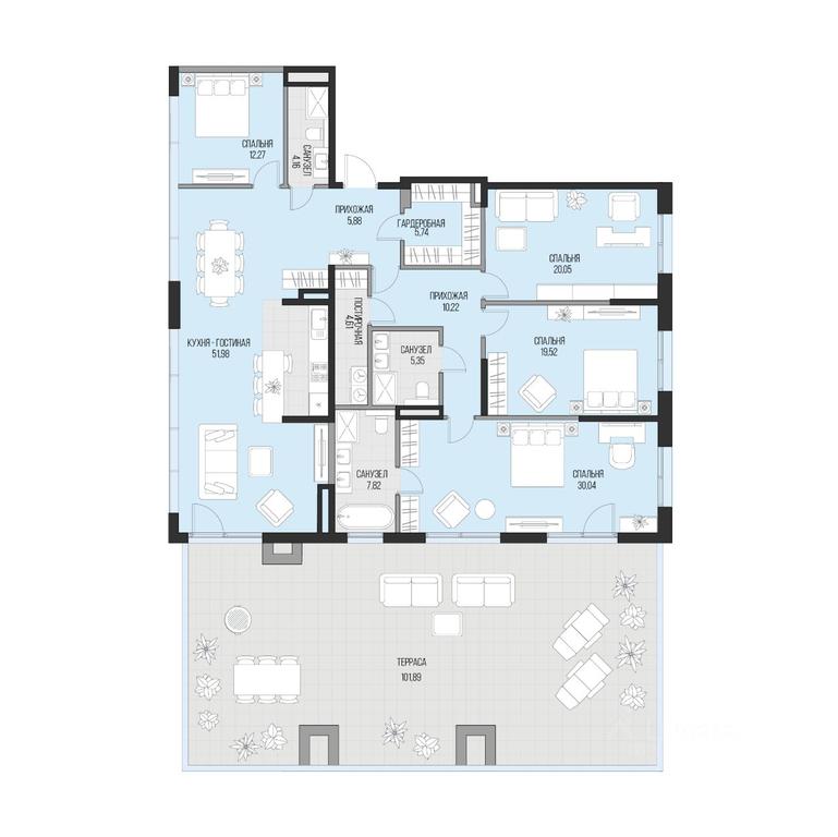 Продажа 3-комн. квартиры, 208,21 м² в ЖК «Дом по ул. Садовническая», Садовническая улица, Москва, Россия #1