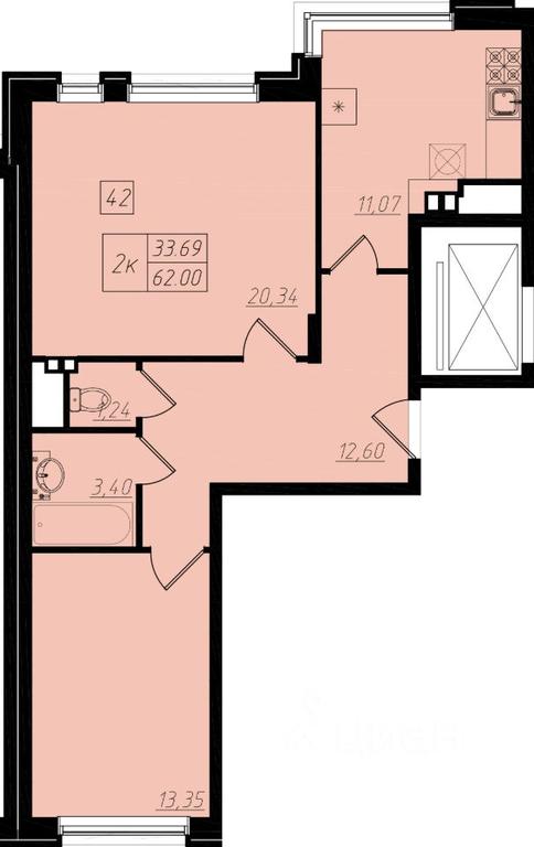 1-BD Apartment Sale, 62.4 sq. m. at Bristol, Shekspira Street, Moskovskiy Settlement, Moscow, Russia #1 1-BD Apartment Sale, 62.4 sq. m. at Bristol, Shekspira Street, Moskovskiy Settlement, Moscow, Russia #1
