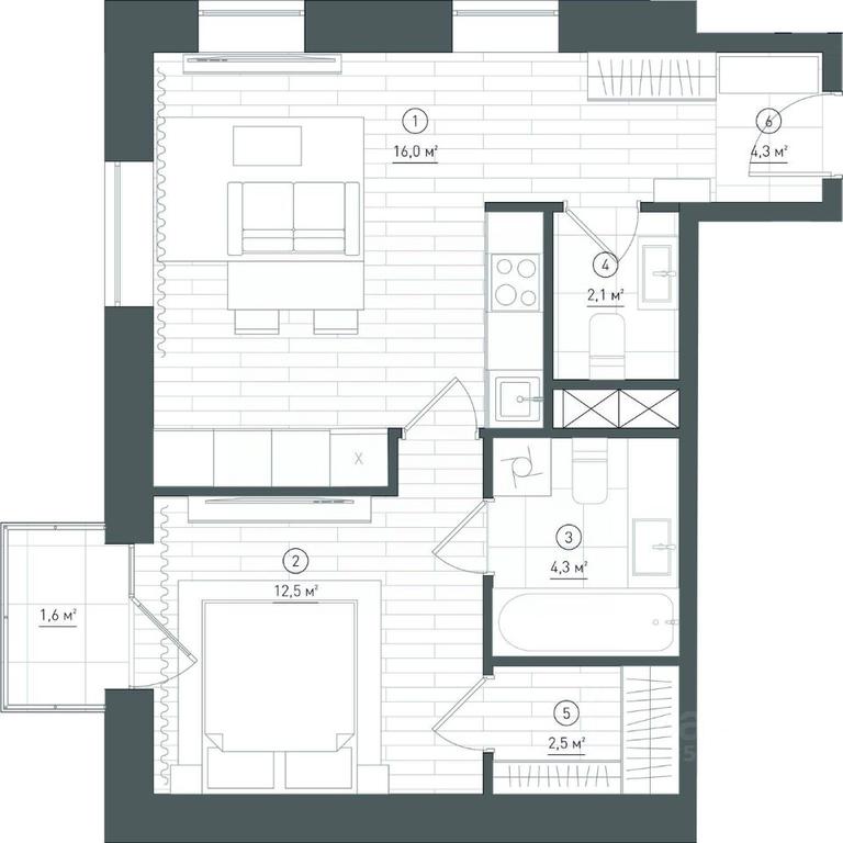 Apartment Sale, 43.2 sq. m. at Kompleks apartamentov Korolyova 13, Akademika Korolyova Street, вл13, Moscow, Russia #1 Apartment Sale, 43.2 sq. m. at Kompleks apartamentov Korolyova 13, Akademika Korolyova Street, вл13, Moscow, Russia #1