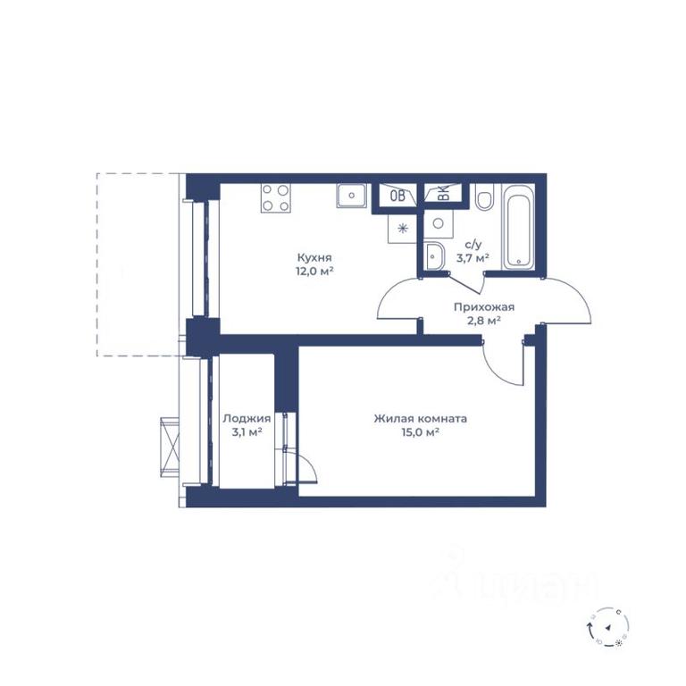 Apartment Sale, 35.1 sq. m. at Tsvetochny gorod, Magistralnaya ulitsa, Mytischi, Moscow Region, Russia #1 Apartment Sale, 35.1 sq. m. at Tsvetochny gorod, Magistralnaya ulitsa, Mytischi, Moscow Region, Russia #1
