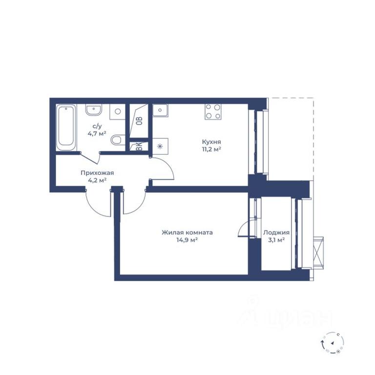 Apartment Sale, 36.6 sq. m. at Tsvetochny gorod, Magistralnaya ulitsa, Mytischi, Moscow Region, Russia #1 Apartment Sale, 36.6 sq. m. at Tsvetochny gorod, Magistralnaya ulitsa, Mytischi, Moscow Region, Russia #1