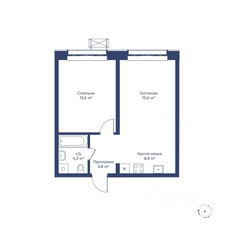 1-BD Apartment Sale, 47.4 sq. m. at Tsvetochny gorod, Magistralnaya ulitsa, Mytischi, Moscow Region, Russia #1 1-BD Apartment Sale, 47.4 sq. m. at Tsvetochny gorod, Magistralnaya ulitsa, Mytischi, Moscow Region, Russia #1