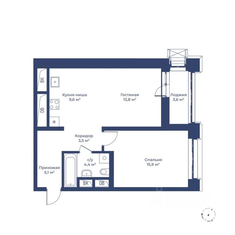 1-BD Apartment Sale, 54.1 sq. m. at Tsvetochny gorod, Magistralnaya ulitsa, Mytischi, Moscow Region, Russia #1 1-BD Apartment Sale, 54.1 sq. m. at Tsvetochny gorod, Magistralnaya ulitsa, Mytischi, Moscow Region, Russia #1