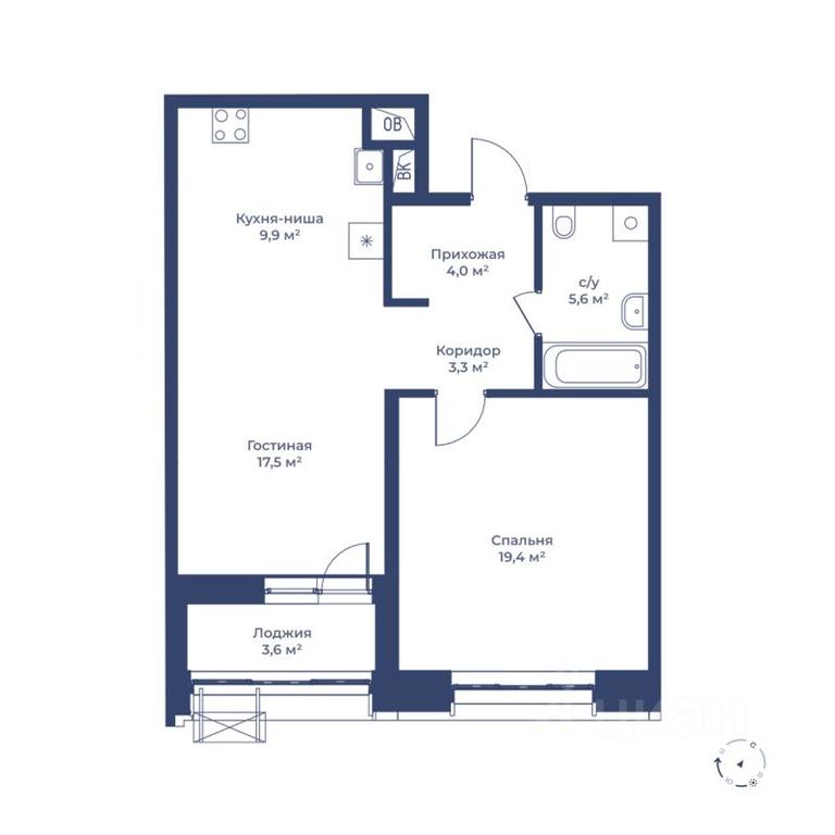 1-BD Apartment Sale, 61.5 sq. m. at Tsvetochny gorod, Magistralnaya ulitsa, Mytischi, Moscow Region, Russia #1 1-BD Apartment Sale, 61.5 sq. m. at Tsvetochny gorod, Magistralnaya ulitsa, Mytischi, Moscow Region, Russia #1