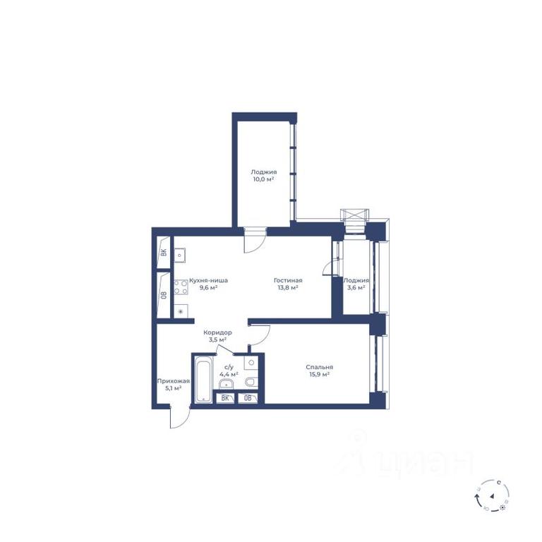 1-BD Apartment Sale, 59.1 sq. m. at Tsvetochny gorod, Magistralnaya ulitsa, Mytischi, Moscow Region, Russia #1 1-BD Apartment Sale, 59.1 sq. m. at Tsvetochny gorod, Magistralnaya ulitsa, Mytischi, Moscow Region, Russia #1