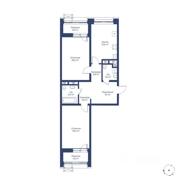 1-BD Apartment Sale, 77.4平方米 at Tsvetochny gorod, Magistralnaya ulitsa, Mytischi, Moscow Region, Russia #1 1-BD Apartment Sale, 77.4平方米 at Tsvetochny gorod, Magistralnaya ulitsa, Mytischi, Moscow Region, Russia #1