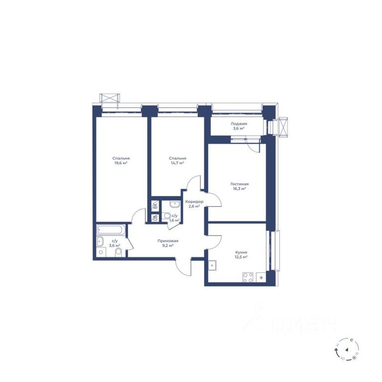 2-BD Apartment Sale, 81.9 sq. m. at Tsvetochny gorod, Magistralnaya ulitsa, Mytischi, Moscow Region, Russia #1 2-BD Apartment Sale, 81.9 sq. m. at Tsvetochny gorod, Magistralnaya ulitsa, Mytischi, Moscow Region, Russia #1