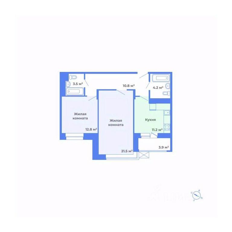 1-BD Apartment Sale, 66 sq. m. at Tsvetochny gorod, Magistralnaya ulitsa, Mytischi, Moscow Region, Russia #1 1-BD Apartment Sale, 66 sq. m. at Tsvetochny gorod, Magistralnaya ulitsa, Mytischi, Moscow Region, Russia #1