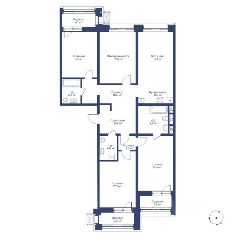 4-BD Apartment Sale, 135.7平方米 at Tsvetochny gorod, Magistralnaya ulitsa, Mytischi, Moscow Region, Russia #1 4-BD Apartment Sale, 135.7平方米 at Tsvetochny gorod, Magistralnaya ulitsa, Mytischi, Moscow Region, Russia #1
