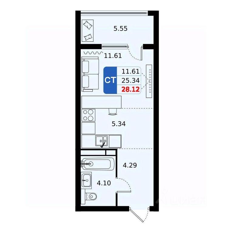 Apartment Sale, 28.12 sq. m. at Domodedovo park, Tvorchestva Street, Domodedovo Village, Domodedovo City District, Moscow Region, Russia #1 Apartment Sale, 28.12 sq. m. at Domodedovo park, Tvorchestva Street, Domodedovo Village, Domodedovo City District, Moscow Region, Russia #1